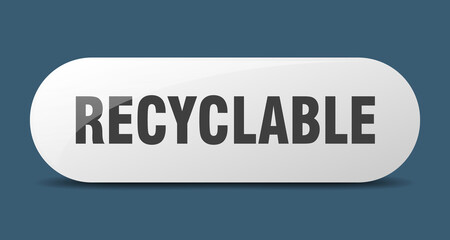 recyclable button. sticker. banner. rounded glass sign