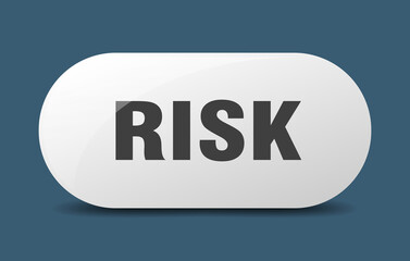 risk button. sticker. banner. rounded glass sign