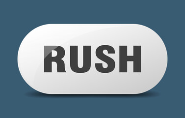 rush button. sticker. banner. rounded glass sign