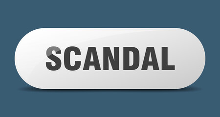 scandal button. sticker. banner. rounded glass sign