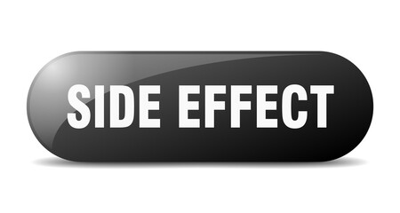 side effect button. sticker. banner. rounded glass sign
