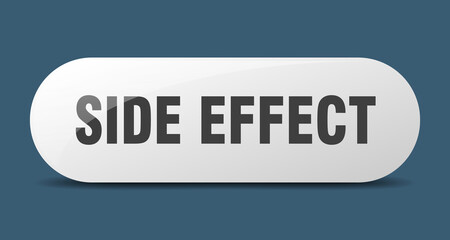 side effect button. sticker. banner. rounded glass sign