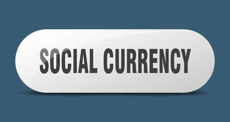 social currency button. sticker. banner. rounded glass sign