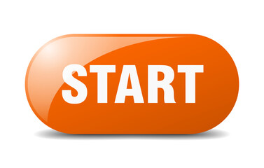 start button. sticker. banner. rounded glass sign
