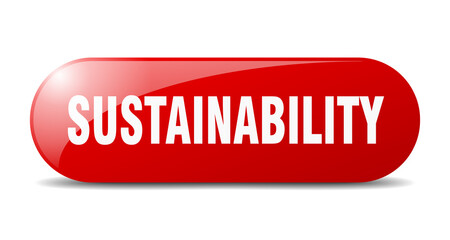 sustainability button. sticker. banner. rounded glass sign