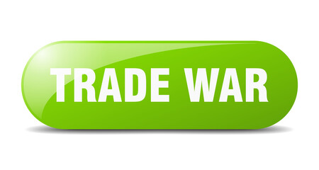 trade war button. sticker. banner. rounded glass sign