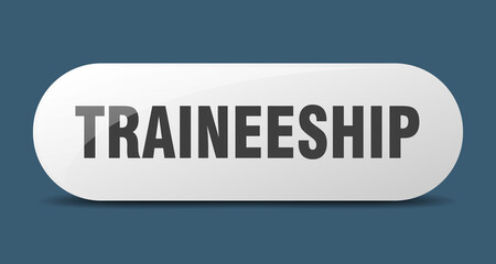 traineeship button. sticker. banner. rounded glass sign