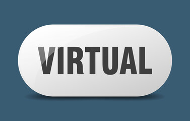 virtual button. sticker. banner. rounded glass sign