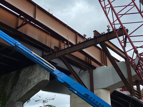 Bridge Construction - Girder Placement - Montgomery County, VA