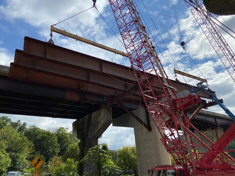 Bridge Construction - Girder Placement - Montgomery County, VA