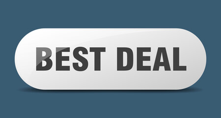 best deal button. sticker. banner. rounded glass sign