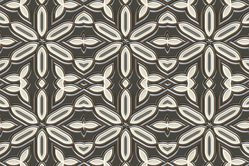Fototapeta premium convoluted snowflake futuristic art