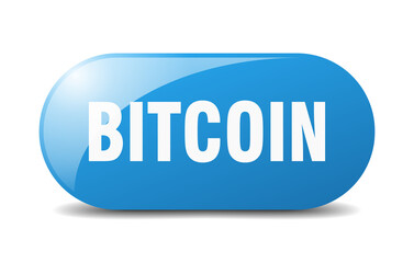 bitcoin button. sticker. banner. rounded glass sign