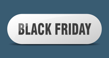 black friday button. sticker. banner. rounded glass sign