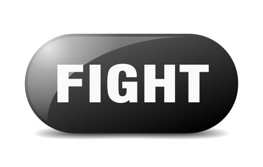 fight button. sticker. banner. rounded glass sign