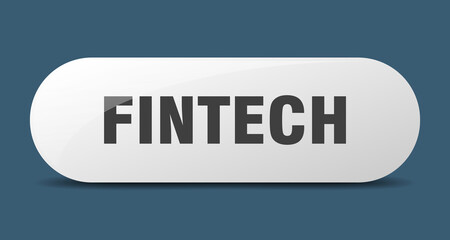fintech button. sticker. banner. rounded glass sign