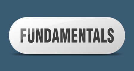 fundamentals button. sticker. banner. rounded glass sign