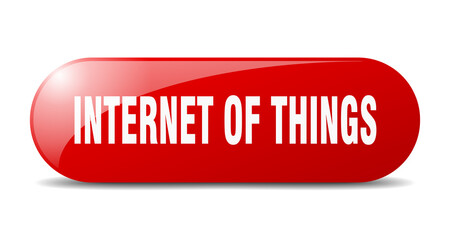 internet of things button. sticker. banner. rounded glass sign