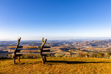 landscape with a bench