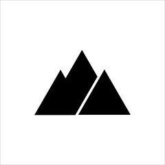 mountain icon with glyph style vector for your web design, logo, UI. illustration