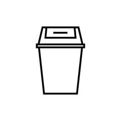 Trashcan icon vector outline style design for your design