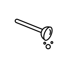 Plunger vector icon with outline style vector for your web design, logo, UI. illustration