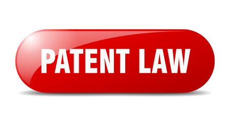 patent law button. sticker. banner. rounded glass sign