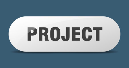 project button. sticker. banner. rounded glass sign