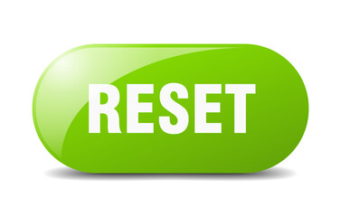 reset button. sticker. banner. rounded glass sign