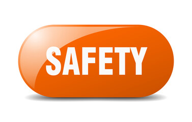 safety button. sticker. banner. rounded glass sign