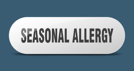 seasonal allergy button. sticker. banner. rounded glass sign