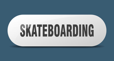 skateboarding button. sticker. banner. rounded glass sign