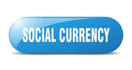social currency button. sticker. banner. rounded glass sign