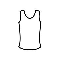 Undershirt icon with outline style vector for your web design, logo, UI. illustration
