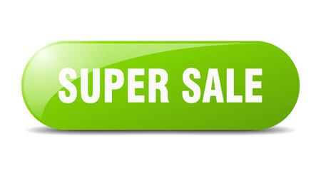 super sale button. sticker. banner. rounded glass sign