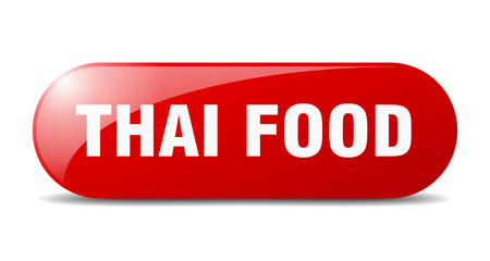 thai food button. sticker. banner. rounded glass sign