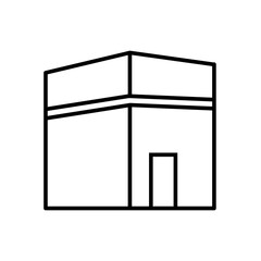 Holy Kaaba vector icon glyph style for your design