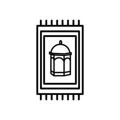 prayer rug icon vector glyph style for your design