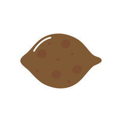 pine nut icon, flat style