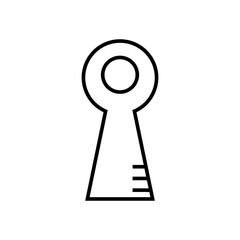 Key, security with outline style vector for your web design
