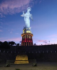 Atardecer Virgen del Panecillo Quitó Ecuador 