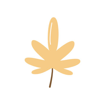 dry leaf icon, flat style