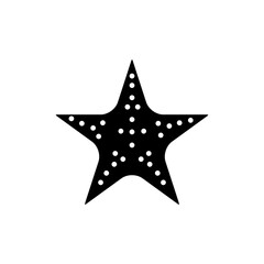 Starfish icon with glyph  style for your web design, logo, UI. illustration