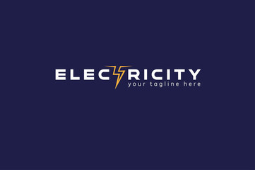 Electricity logotype, Thunder Bolt design logo template, vector illustration