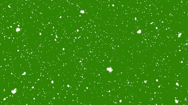 snowfalling on green background