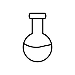 Bottle, chemical, flask icon vector line style