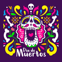 Dia de Los Muertos poster illustration