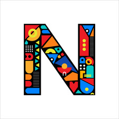 Creative Design vector  N. Letter N logo icon design template elements