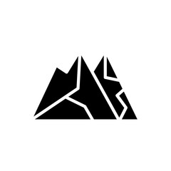 mountain icon vector  with glyph style for your web design, logo, UI. illustration