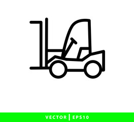 Forklift icon flat style illustration